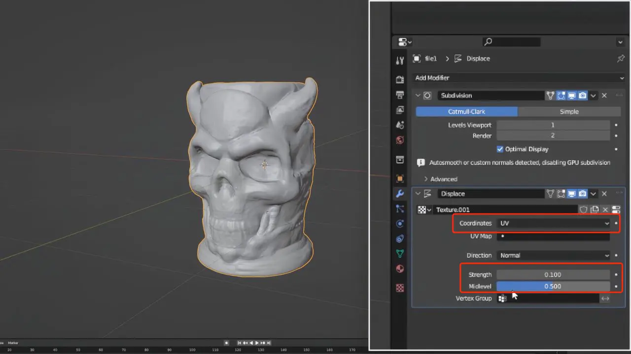 Adjust parameters in Blender