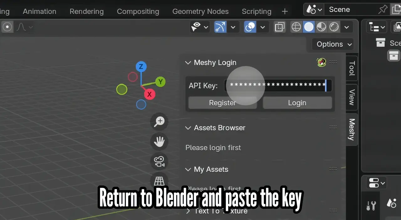 paste-the-api-key-in-blender