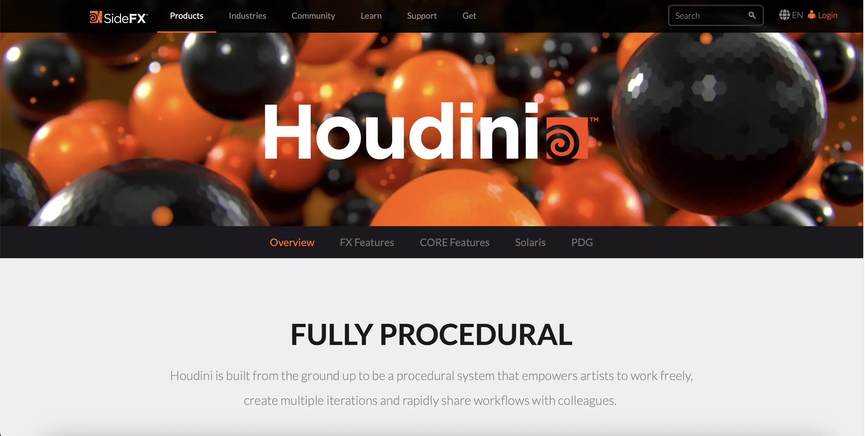 Houdini website