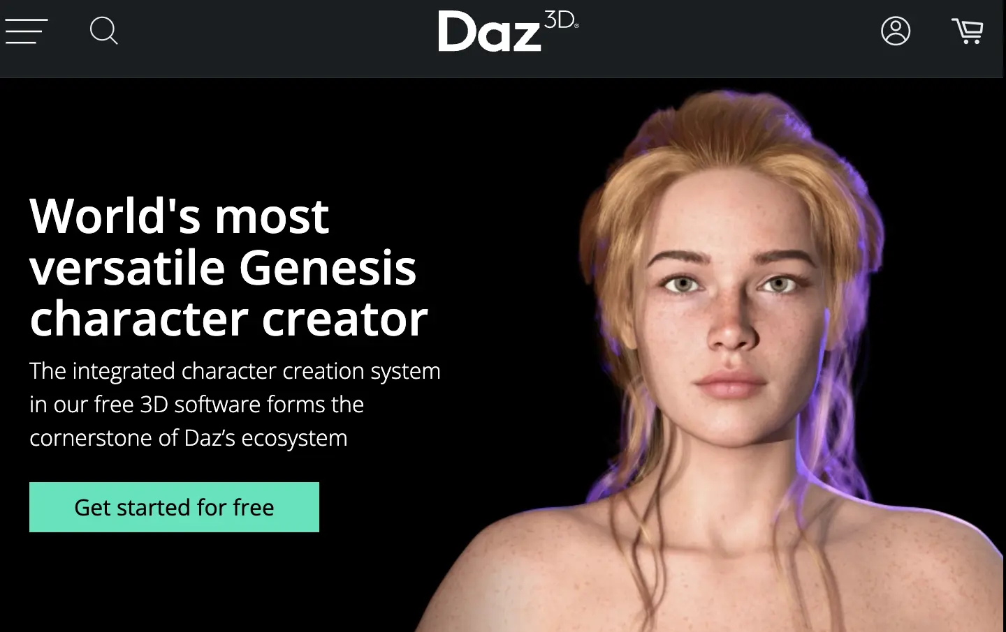Daz 3D's homepage