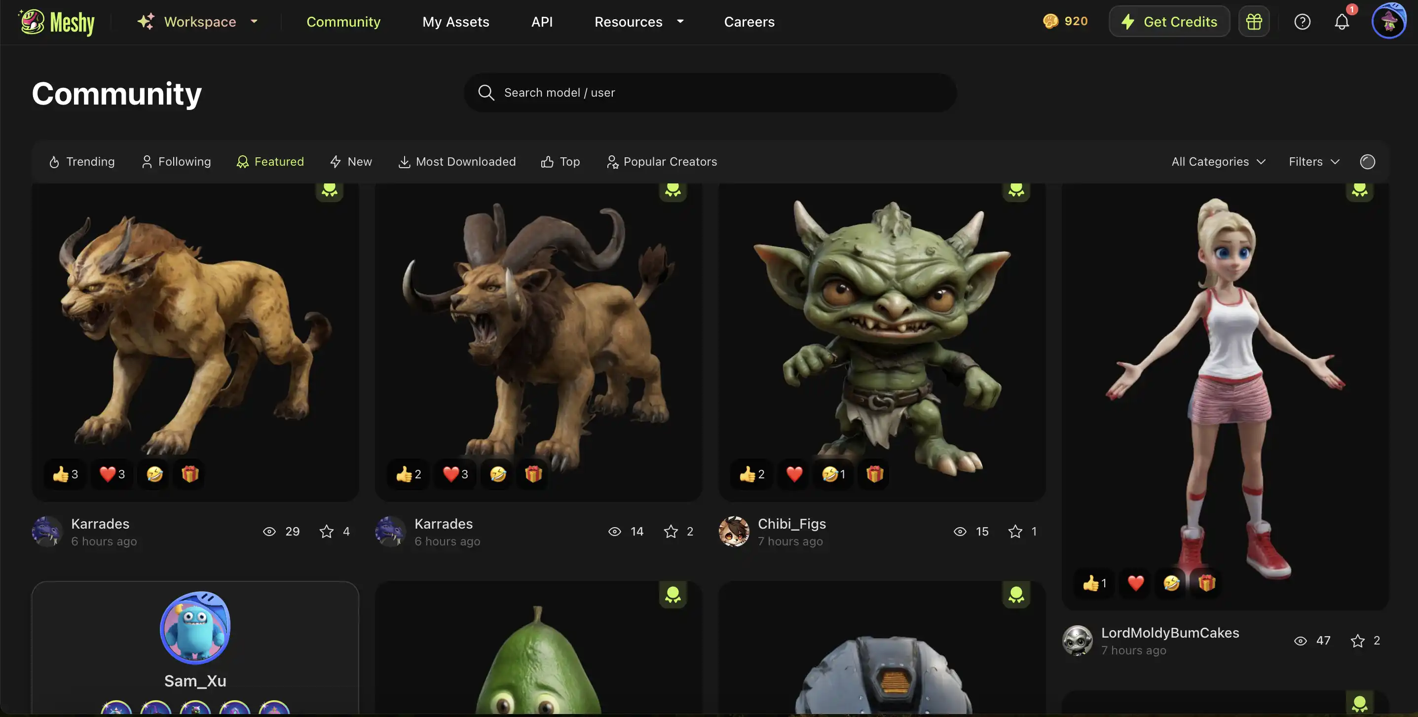 3D models library