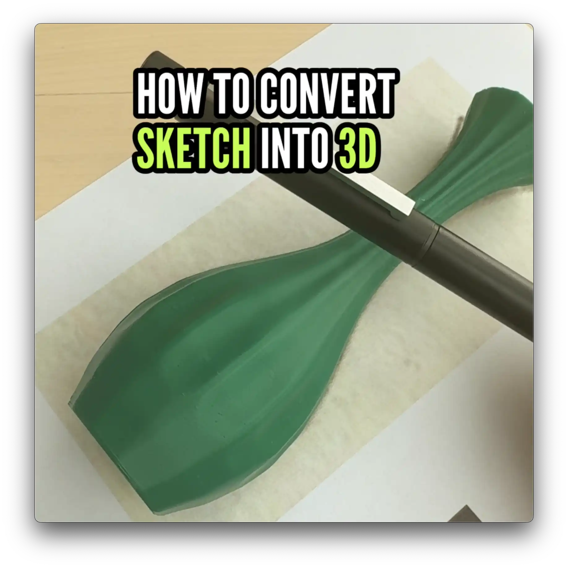 printed 3D model of a green vase