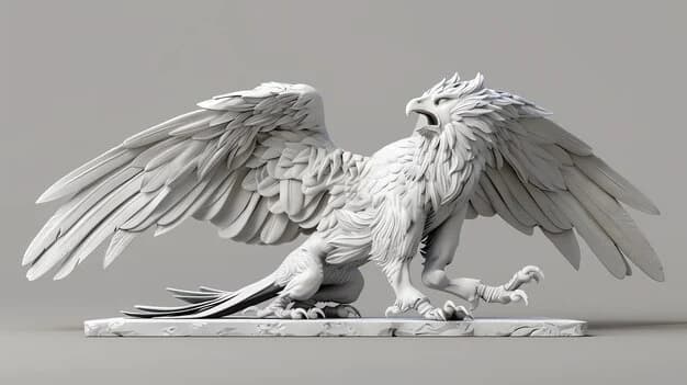 detailed 3D model of a gryffin
