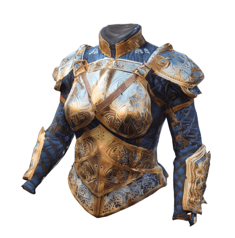 a detailed royal armor set generated by meshy text-to-3d