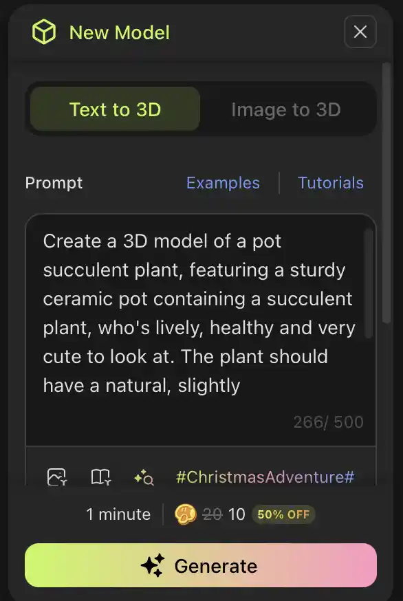 Text prompt example