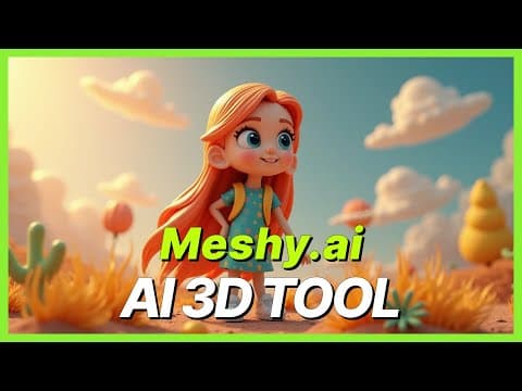 Best AI 3D Tool ? Meshy.AI with 3D model, Animation, texture! 100% Free!