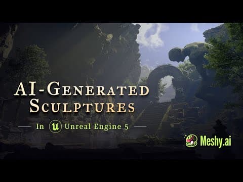 Text to 3D Sculpture: The Details are Beyond Impressive！(MeshyAI + Substance Painter + UE5)