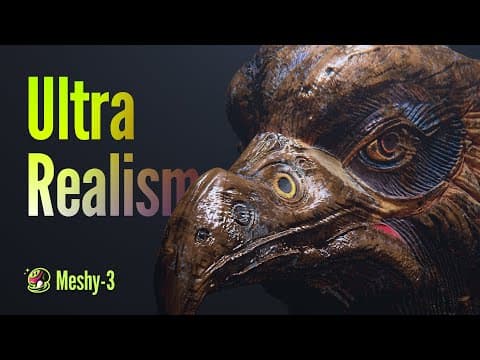 Meshy-3 is Here: Ultra Realistic Sculptures, PBR, and New Image to 3D Pipeline