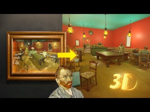 How to turn a painting into 3D (Vincent Van Gogh - The Night Cafe)