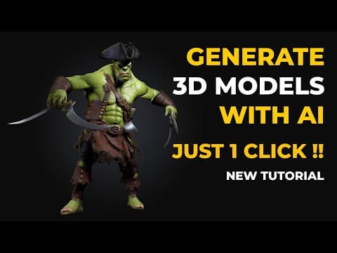 Create Stunning 3D Models & Textures With AI - Full AI Animation Tutorial