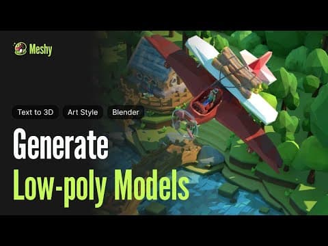 Create a Low-Poly World with Meshy and Blender: Master 3D Animation and Modeling