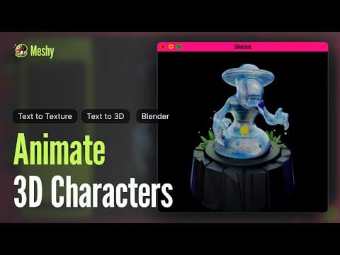 Meshy + Blender: Animate 3D Characters in 2 Minutes