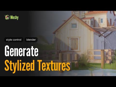 Meshy + Blender: Stylized AI Texturing for Blender models