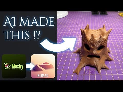 AI STL generator improves my 3D design process for 3D printing (meshy AI & nomad sculpt)